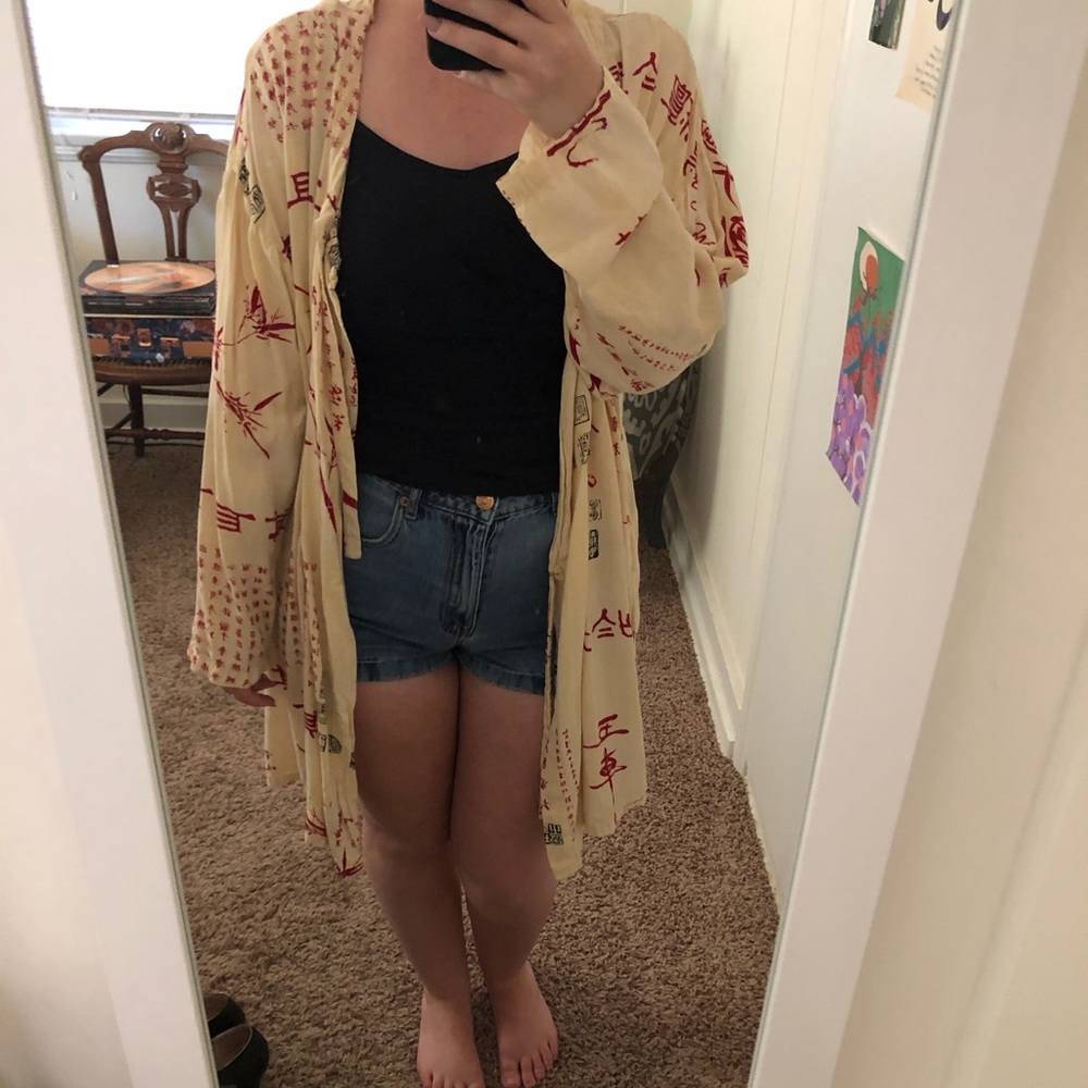 Japanese printed cardigan